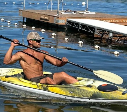 Stand-up paddleboards ready for rental at Osoyoos Lake